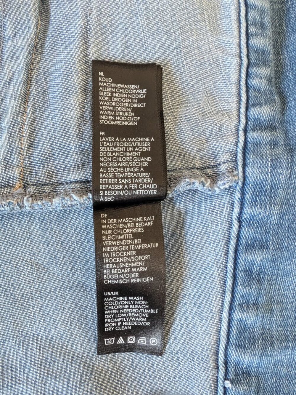 Liverpool Frayed Edge Denim Stretchy Comfort Jacket 3\4 sleeve length Size S - Picture 6 of 8